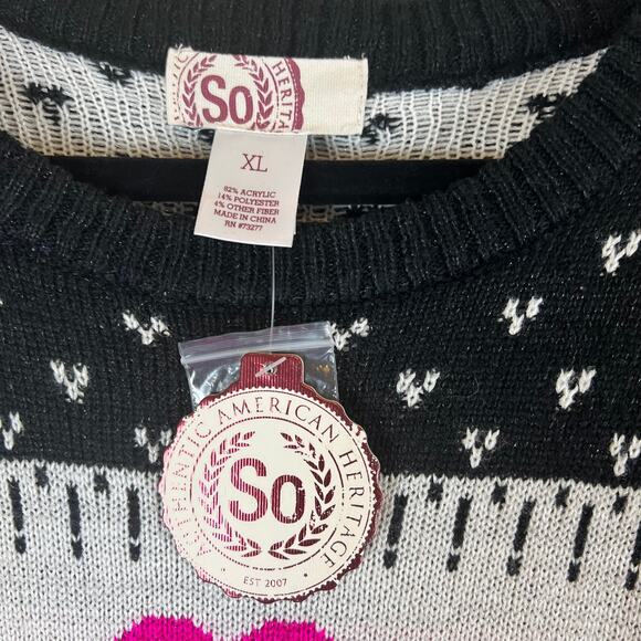 NWT Junior SO Polar Bear Heart Sweater Size XL - Picture 10 of 14